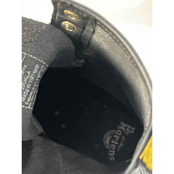 Dr. Doc Martens Air Wair Zavala Combat Boots Black Leather Womens 6 Mens 5 - Picture 8 of 10